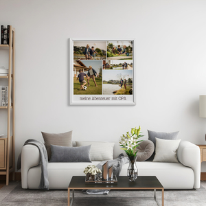 Fotogeschenk für Opa: quadratische Postercollage mit individuellem Text