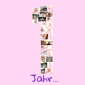 Personalisierte Collage „Mein erstes Jahr“ zum 1. Geburtstag