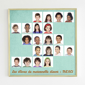 Collage en cadeau: Merci aux éducateurs des élèves de maternelle Collage en cadeau: Merci aux éducateurs des élèves de maternelle
