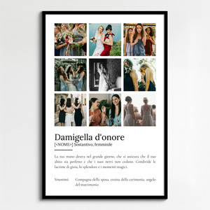 Definisci la tua "Damigella d'onore" con foto e testo personalizzati