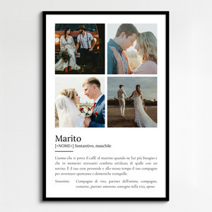 Poster Personalizzato 'Marito': Crea il tuo Regalo Unico con Foto e Definizioni