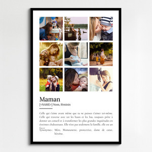 Créez un Poster Définition personnalisé 'Mama' avec vos photos et texte