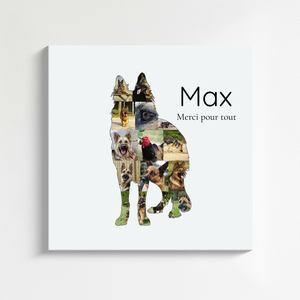 Collage Photo Silhouette Chien - Personnalisez avec Vos Photos et Texte Collage Photo Silhouette Chien - Personnalisez avec Vos Photos et Texte