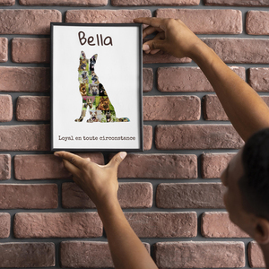 Collage Photo Silhouette Chien - Personnalisez avec Vos Photos et Texte Collage Photo Silhouette Chien - Personnalisez avec Vos Photos et Texte