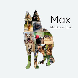 Collage Photo Silhouette Chien - Personnalisez avec Vos Photos et Texte Collage Photo Silhouette Chien - Personnalisez avec Vos Photos et Texte