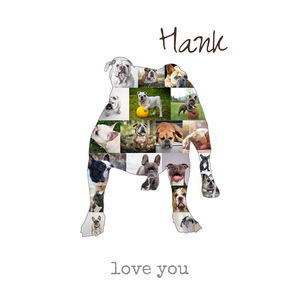 Collage Photo Personnalisée Bulldog pour Propriétaires de Chiens Collage Photo Personnalisée Bulldog pour Propriétaires de Chiens