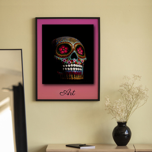 Créez votre Affiche Tête de Mort Personnalisée Art en Couleur Créez votre Affiche Tête de Mort Personnalisée Art en Couleur