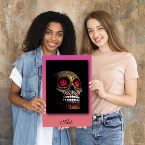 Créez votre Affiche Tête de Mort Personnalisée Art en Couleur Créez votre Affiche Tête de Mort Personnalisée Art en Couleur