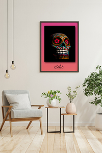 Créez votre Affiche Tête de Mort Personnalisée Art en Couleur Créez votre Affiche Tête de Mort Personnalisée Art en Couleur
