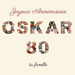 Créez Collage Photo Anniversaire Sur-Mesure - Nom & Âge שpersonnalisés