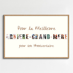 Collage photo "UROMA" anniversaire personnalisée