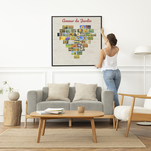 Collage Cœur Personnalisée - "Gartenliebe" sur Toile Collage Cœur Personnalisée - "Gartenliebe" sur Toile