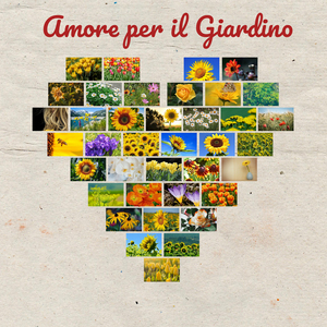 Crea la tua Collage Cuore su Tela: Esprimi l'Amore per il Giardino
