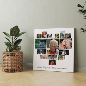 Créez un poster collage cœur personnalisé pour Mamie Créez un poster collage cœur personnalisé pour Mamie
