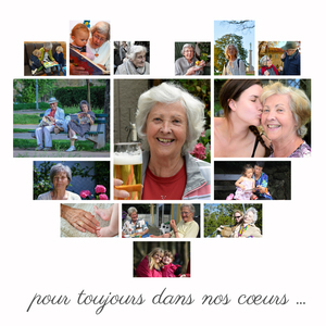 Créez un poster collage cœur personnalisé pour Mamie Créez un poster collage cœur personnalisé pour Mamie