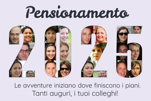 Crea Collage "Pensione" con Anno e Frasi Personalizzate per Colleghi