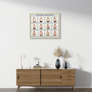 Créez une Affiche Collage Polaroid: Les 12 Mois de Bébé avec Texte Personnalisé Créez une Affiche Collage Polaroid: Les 12 Mois de Bébé avec Texte Personnalisé