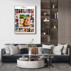 Crea il tuo poster collage familiare personalizzato con foto e testo!