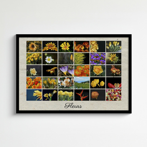 Créez votre collage de fleurs personnalisé avec texte Créez votre collage de fleurs personnalisé avec texte