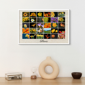 Créez votre collage de fleurs personnalisé avec texte Créez votre collage de fleurs personnalisé avec texte