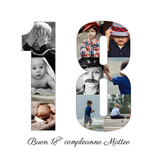 Crea la tua Collage di Foto a Forma di Numero 18: Sorprendi con un Regalo Unico! Crea la tua Collage di Foto a Forma di Numero 18: Sorprendi con un Regalo Unico!