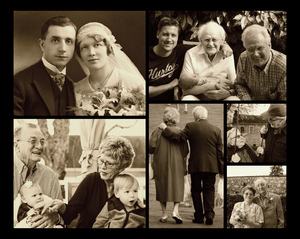 Collage Vintage Personnalisée Sépia pour Cadeaux Romantiques Collage Vintage Personnalisée Sépia pour Cadeaux Romantiques