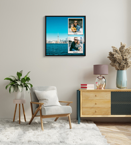 Collage photo voyage en acrylique personnalisée pour couples et familles