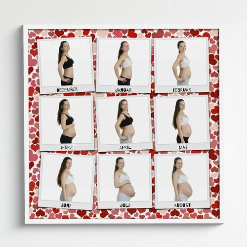 Collage Photo Babybauch Polaroid - Personnalisez votre souvenir de grossesse