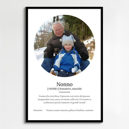 Crea il tuo Definitions-Poster Opa personalizzato con foto e testo unico