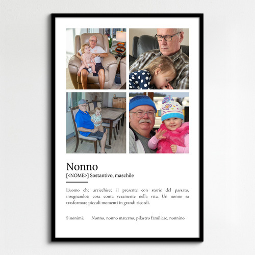 Crea il tuo Definitions-Poster Opa personalizzato con foto e testo unico