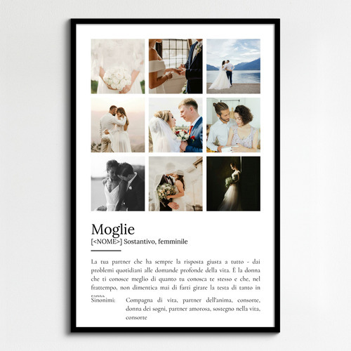Poster personalizzato "Ehefrau": Crea il tuo regalo unico con foto e testo