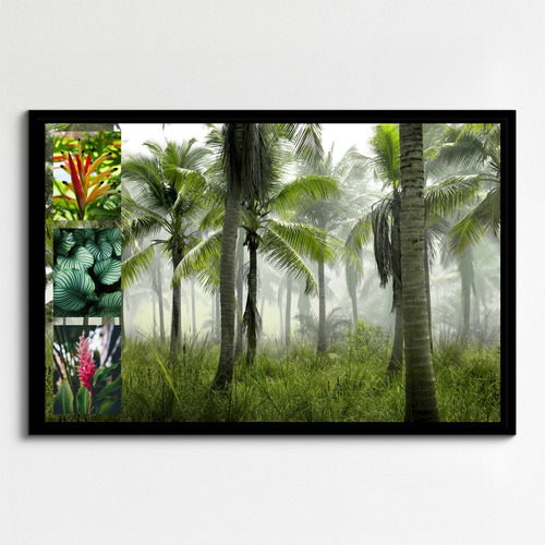 Naturfoto-Collage drucken – Tropen, Palmen, Blumen & Strand – Premiumdruck – Gestalte jetzt