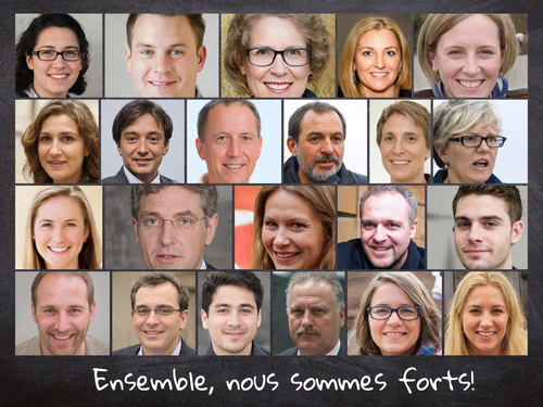 Collage Portrait d'Équipe: Cadeau Motivant pour Bureau ou Événements