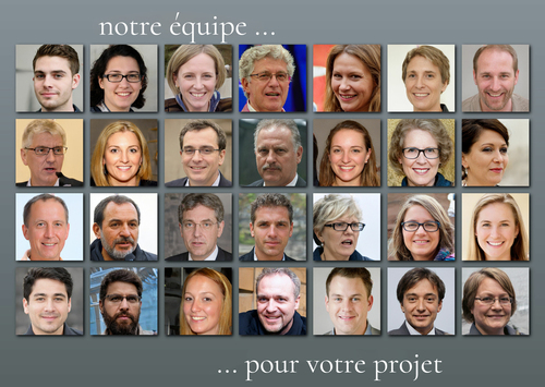 Créez une collab photo d'équipe "Notre équipe pour votre projet"