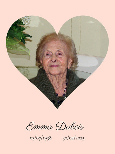 Collage Souvenir de Coeur - Portrait Personnalisé en Mémoire