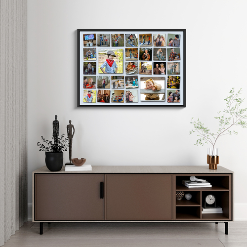 Personalisierte Fotocollage im verspielten Raster - 50x70 cm