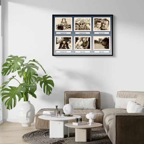 Affiche Vintage Collage Polaroid: Personnalisez Vos Souvenirs avec Style